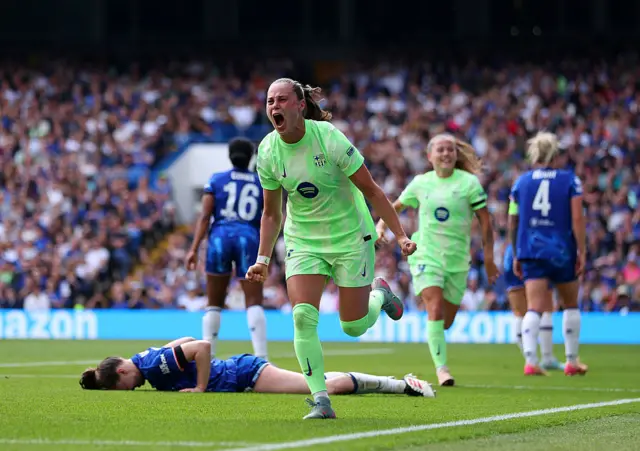Ewa Pajor of FC Barcelona celebrates