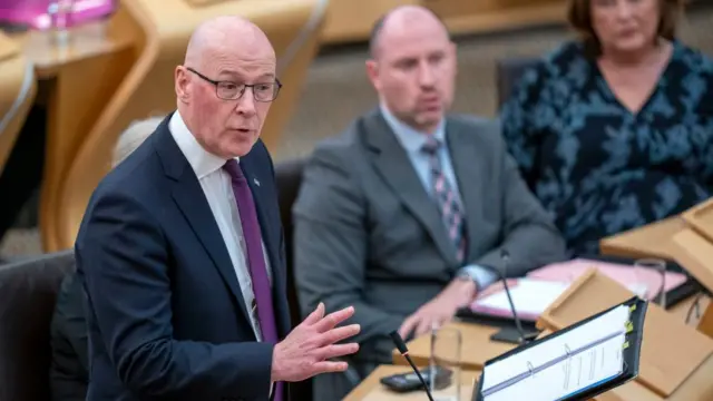 John Swinney speaking FMQs