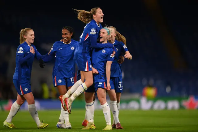 Carpenter celebrates her goal