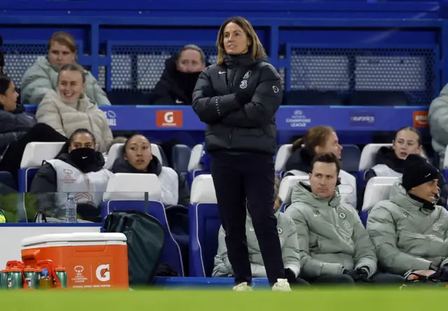 Bompastor watches on from the side line