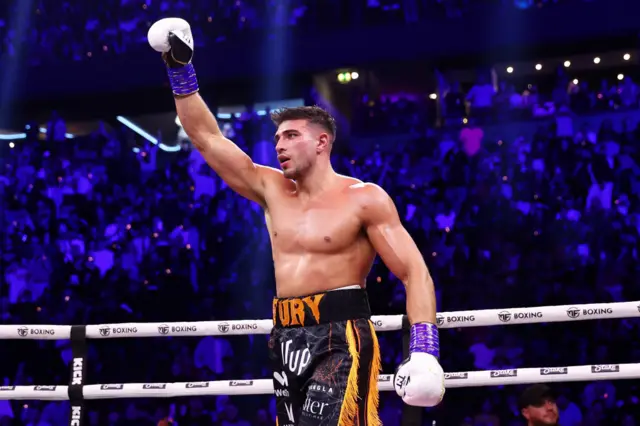 Tommy Fury in the ring