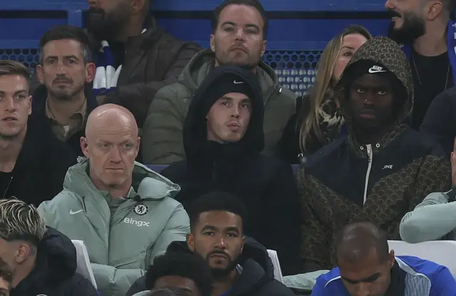 Cole Palmer in the crowd at Stamford Bridge