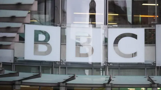 The exterior of the BBC's glass-fronted New Broadcasting House in central London