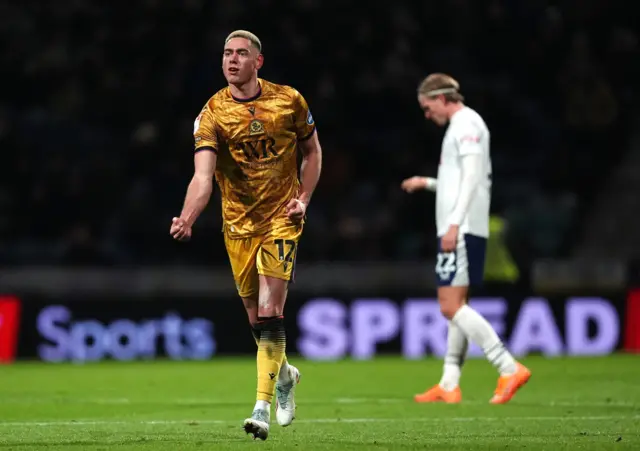 Blackburn Rovers' Lewis Miller celebrates