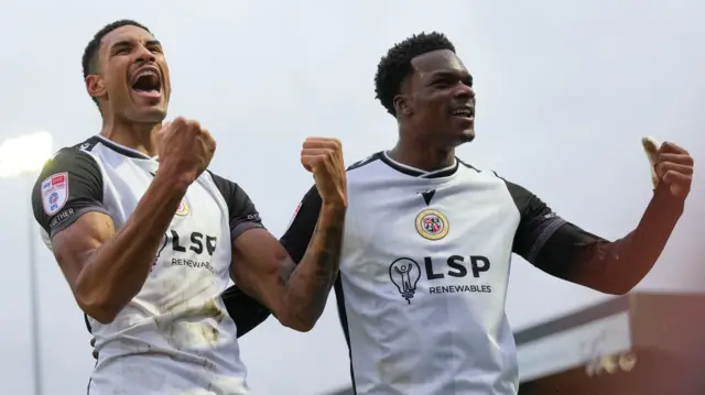 Bromley celebrate a goal