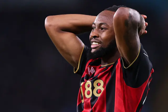 Antoine Semenyo playing for Bournemouth