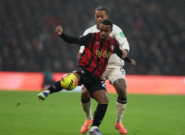 AFC Bournemouth's Eli Junior Kroupi in action with West Ham United's Igor Julio