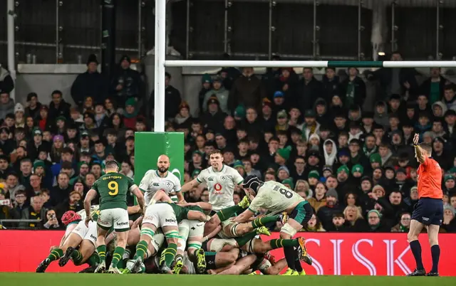 Ireland v South Africa scrum