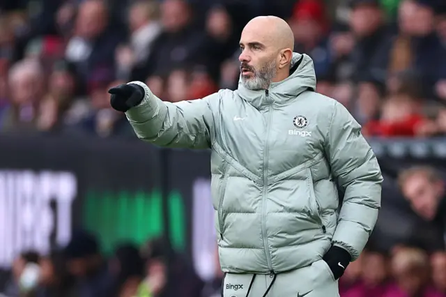 nzo Maresca manager / head coach of Chelsea during the Premier League match between Burnley and Chelsea at Turf Moor on November 22, 2025 in Burnley, England.