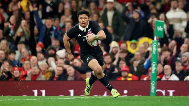Caleb Clarke crosses the line