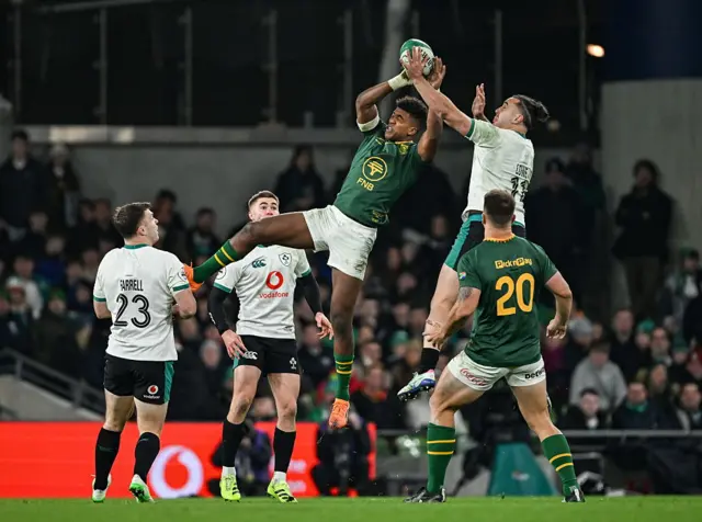 Action from Ireland v South Africa