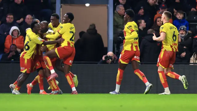 Watford celebrate scoring