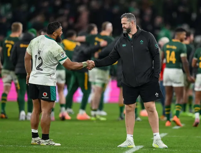 Andy Farrell and Bundee Aki