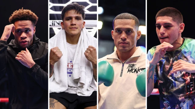 Devin Haney, Jesse Rodriguez, David Benavidez and Fernando Martinez
