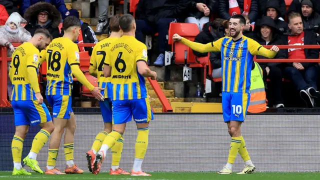 Southampton celebrate scoring