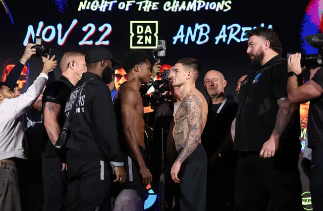 Abdullah Mason and Sam Noakes face off