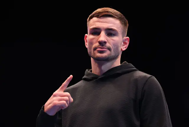 Sam Noakes holds up his finger