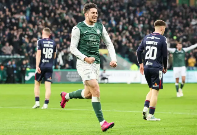 Hibs striker Kieron Bowie