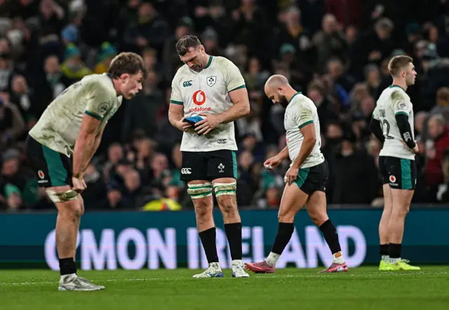 Ireland players dejected