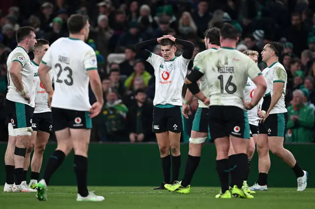 Sam Prendergast dejected