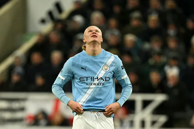 Haaland looks to the sky
