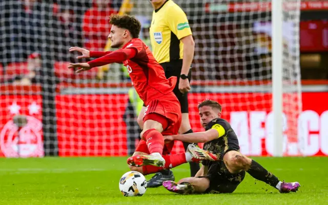 Cammy Devlin fouls Dante Polvara