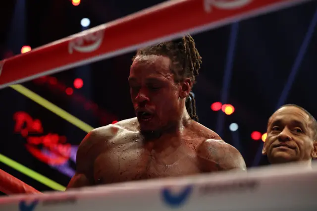 Yarde with blood all over his face