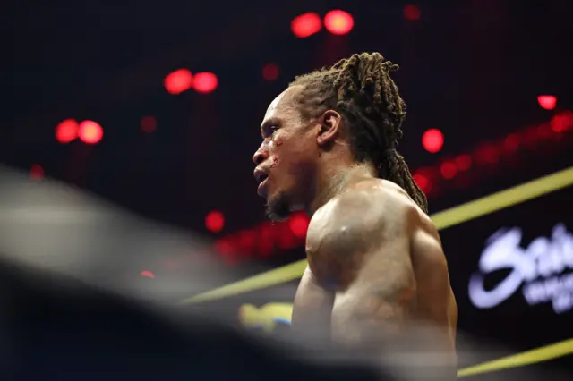 Anthony Yarde is bloodied in the ring