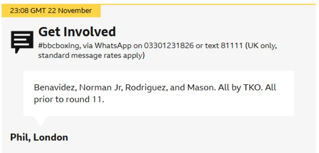 Phil from London's predictions for fight night