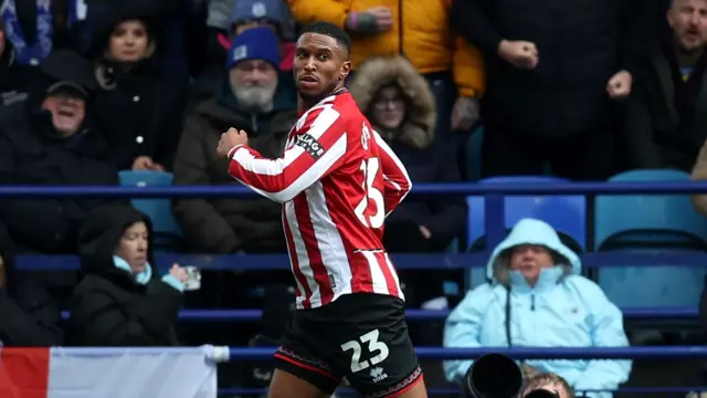 Sheffield United's Tyrese Campbell celebrates