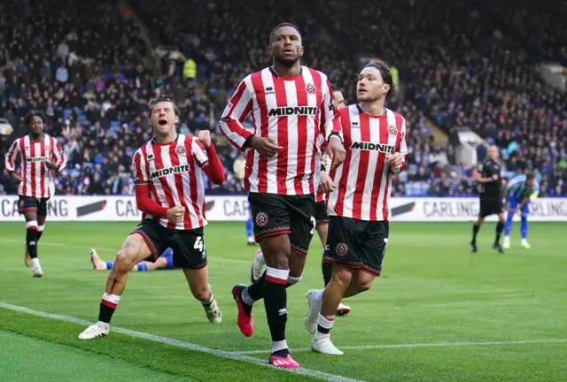 Sheffield United's Tyrese Campbell celebrates scoring