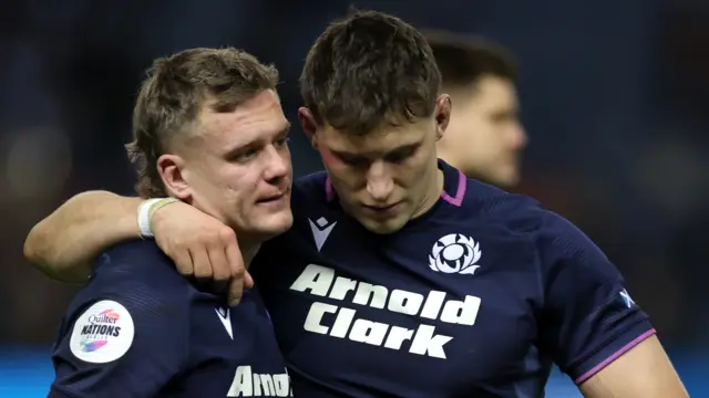 Scotland players look dejected