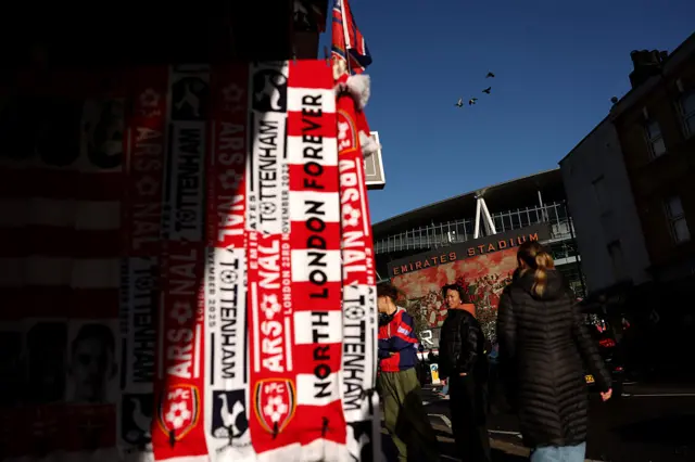 Arsenal scarves outside Emirates