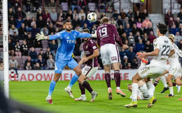 Stuart Findlay scored Hearts' second goal at Tynecastle