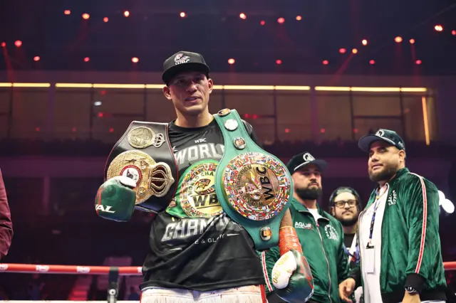 David Benavidez with the WBC light-heavyweight title