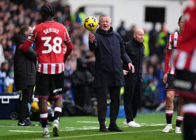 Sheffield United manager Chris Wilder on the touchline