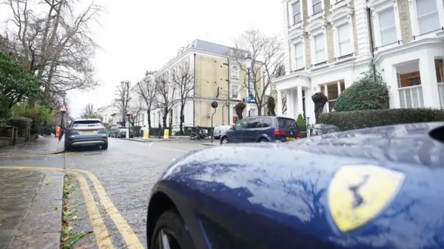 A street in Kensington, west London, which has some of the UK's most expensive properties