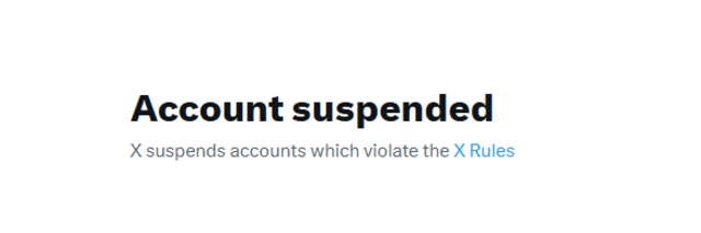 A page on X saying "Account suspended" for @IvankaNews_