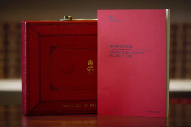 The red box and a copy of the Budget