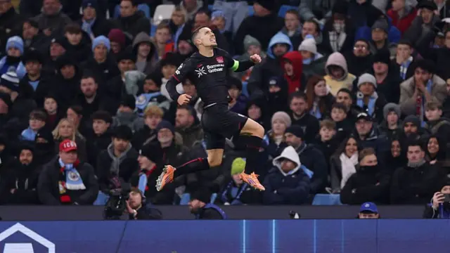 Grimaldo celebration