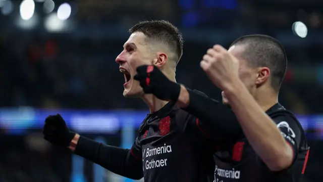 Leverkusen celebration