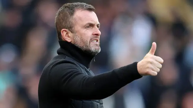 Charlton boss Nathan Jones gives a thumbs up
