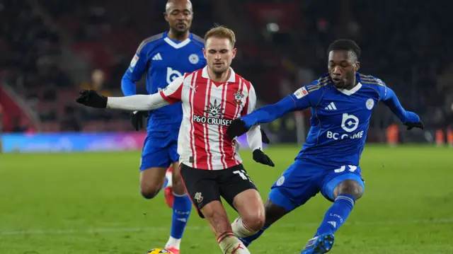 Leo Scienza in action against Leicester