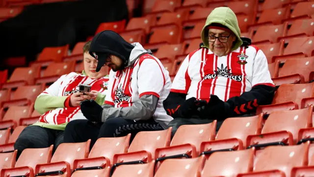 Southampton fans inside St Mary's