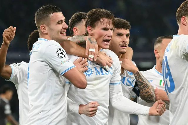 Napoli celebrate a goal