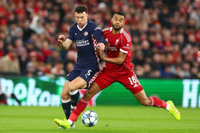 Cody Gapko of Liverpool in action pressuring for the ball