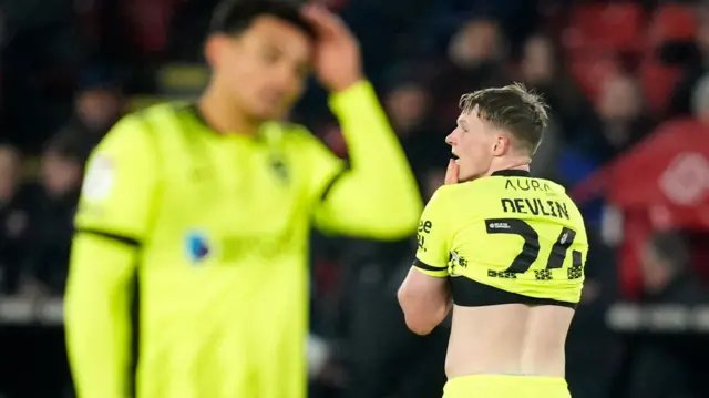 Terry Devlin sent off