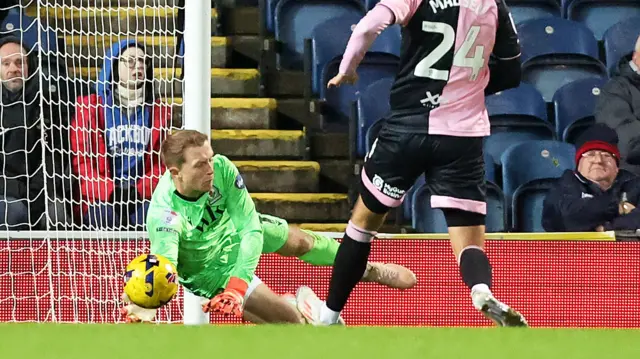 Aynsley Pears makes a save