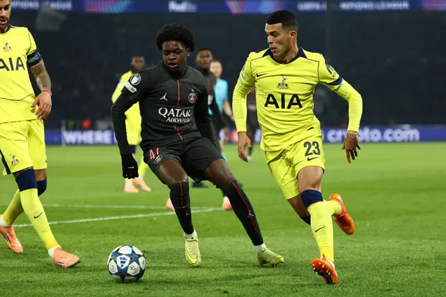 Pedro Porro runs on the ball