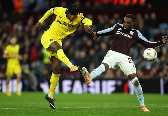 Joel Monteiro smashes a finish into the back of the net